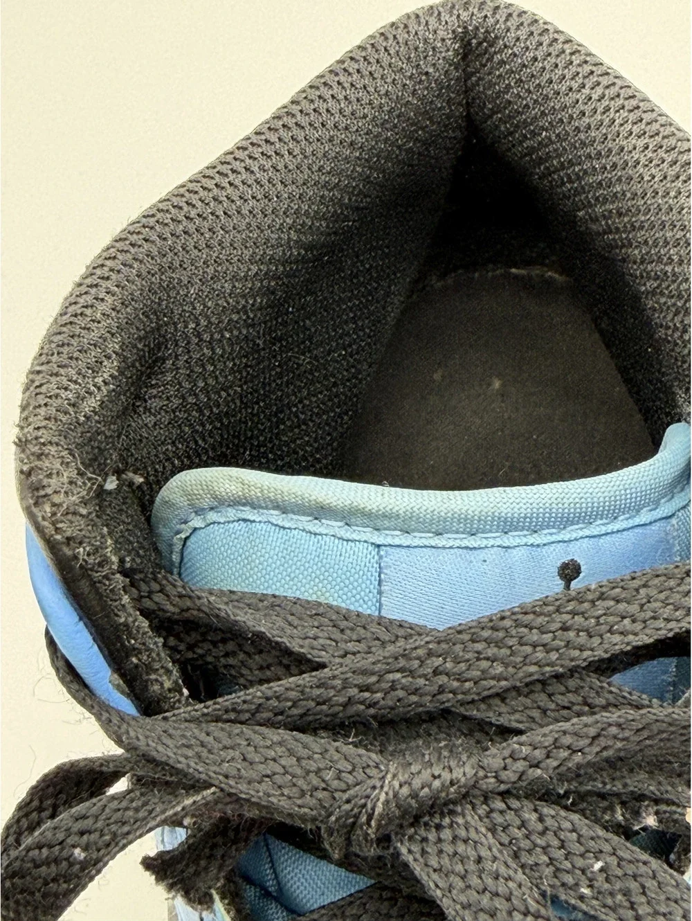 Nike Air Jordan 1 Mid GS Black Blue Basketball Shoes Size 6Y